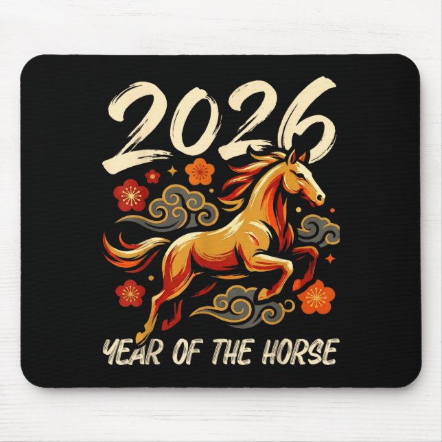 Mousepad Chinese New Year Lunar Year Of The Horse 2026  (Frente)