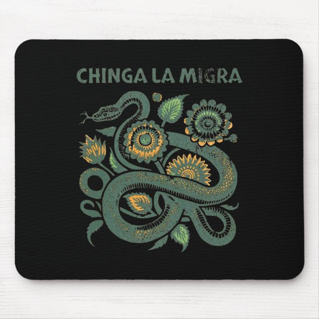 Mousepad Chinga La Migra Anti Trump Jóia de Gelo  (Frente)