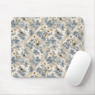 Mousepad Chinoiserie Libélulas e Margaridas