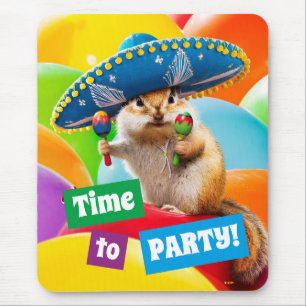 Mousepad Chipmunk De Partido Em Sombrero