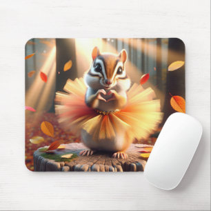 Mousepad Chipmunk do outono Vestindo um Tutu