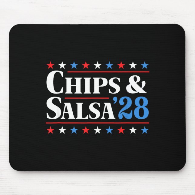 Mousepad Chips And Salsa 2028 Funny Presidential Election 2 (Frente)