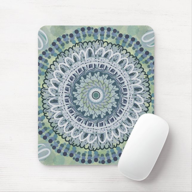 Mousepad Chique Bohemiano Mandala Dot Art Design (Com mouse)