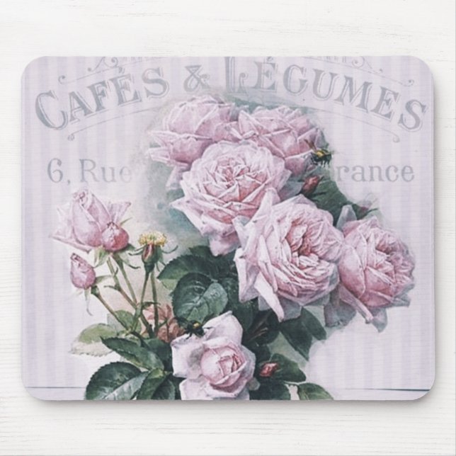 Mousepad chique, dissociação, vitoriano, chic francês, pa (Frente)