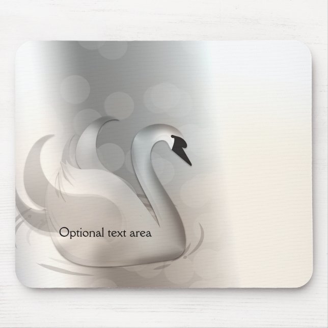 Mousepad Chique feito sob encomenda elegante da prata (Frente)