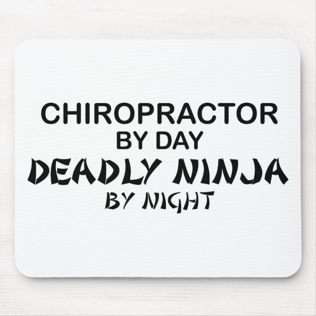 Mousepad Chiropractor Ninja mortal em a noite (Frente)