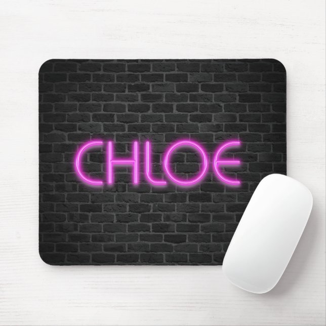 Mousepad CHLOE Em Luzes De Neon Rosa (Com mouse)