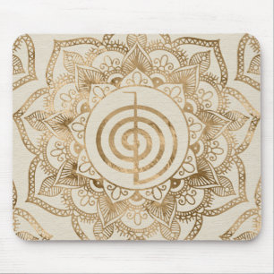 Mousepad Cho Ku Rei - Ouro pastel lótus mandala