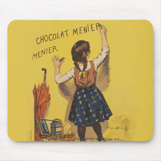 Mousepad Chocolat Menier Little Girl Escrevendo (Frente)
