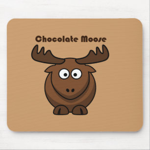 Mousepad Chocolate Bonito Moose Engraçada Cartoon Piada