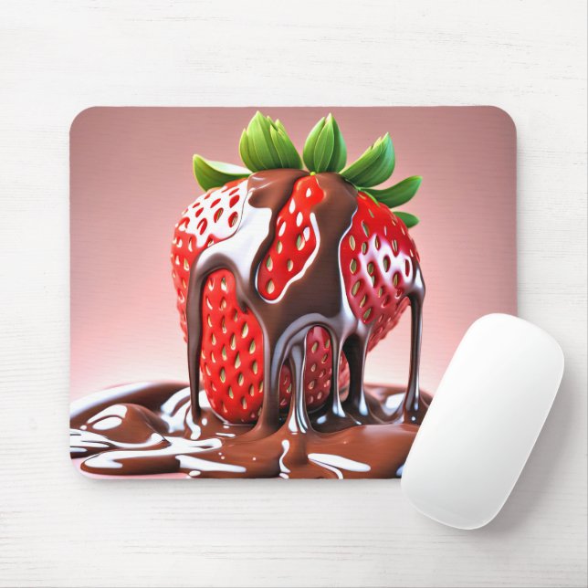 Mousepad Chocolate Derretido Em Morango (Com mouse)