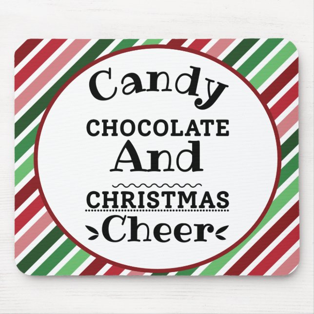 Mousepad Chocolate doce e animação de Natal (Frente)