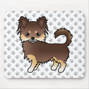 Mousepad Chocolate E Tan Long Casaco Chihuahua Cachorro E P