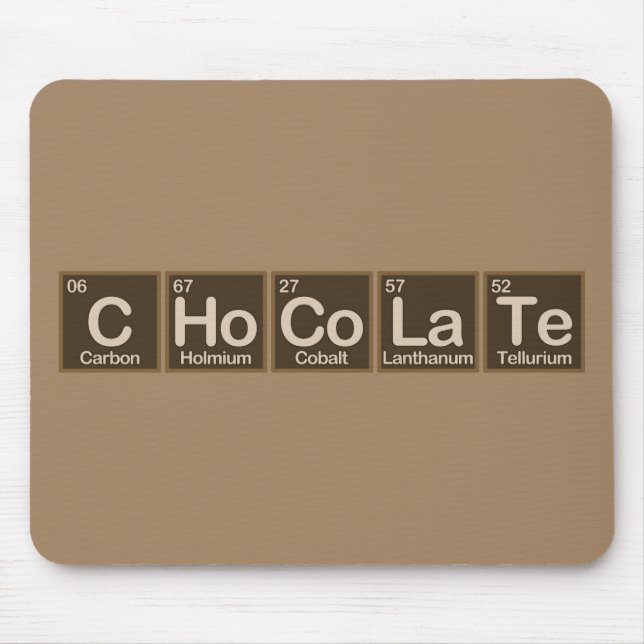 Mousepad Chocolate feito dos elementos (Frente)