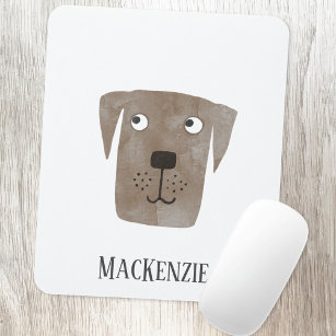 Mousepad Chocolate Labrador Retriever Dog Personalizado