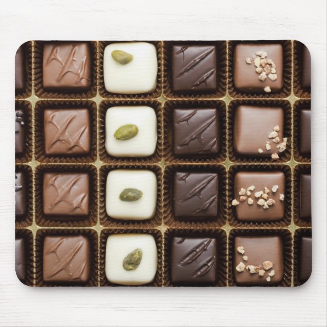 Mousepad Chocolate luxuoso Handmade em uma caixa (Frente)