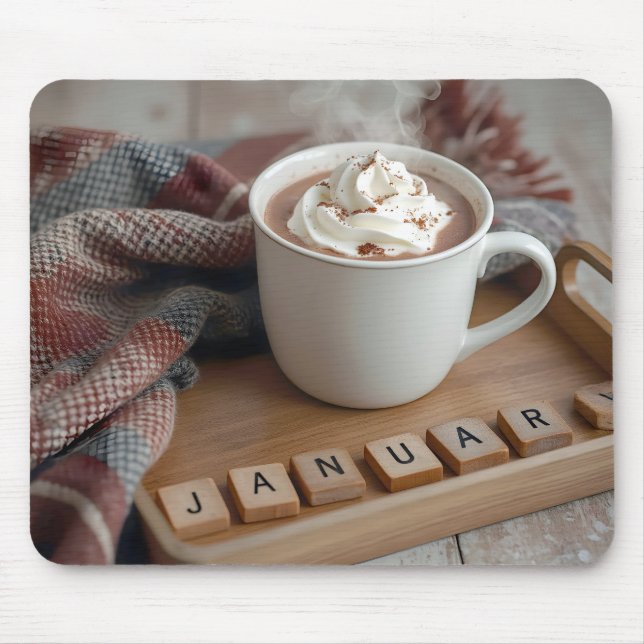 Mousepad Chocolate Quente de Janeiro (Frente)