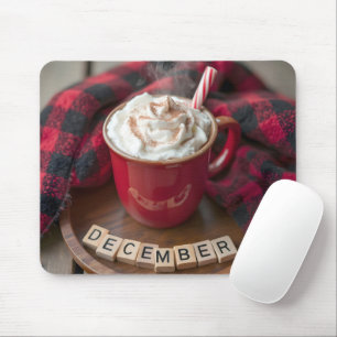 Mousepad Chocolate Quente Dezembro Com Cobertura De Xadrez