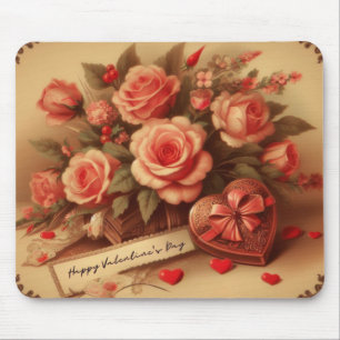 Mousepad Chocolates e flores do Dia de os namorados de vind