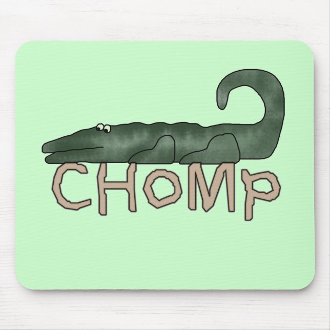 Mousepad Chomp o camiseta e os presentes do jacaré (Frente)
