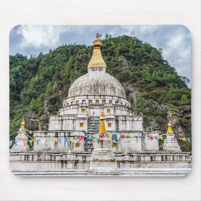 Mousepad Chorten Kora - Butão Oriental, Himalaya, Ásia (Frente)