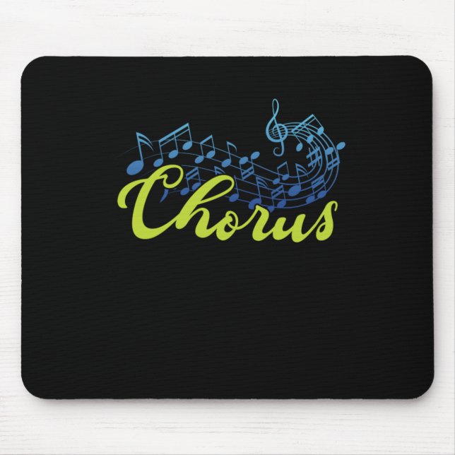 Mousepad Chorus Choir Notes Condutor Choral Music Gift (Frente)