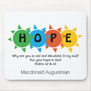 Mousepad Christian HOPE EM DEUS Salm 42 Personalizado