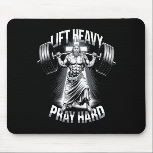 Mousepad Christian Workout Erga Pesada Duro de Reze Gym Bod
