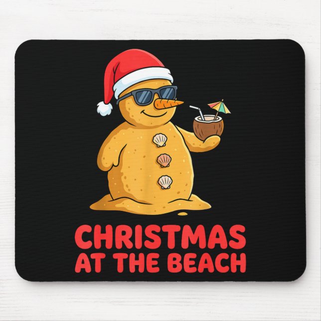 Mousepad Christmas At The Beach Shirt Funny Sandman Trocal  (Frente)