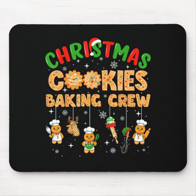 Mousepad Christmas Cookies Baking Crew Funny Cookie Family  (Frente)