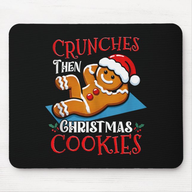 Mousepad Christmas Gingerbread Man Cookie Funny Quote Worko (Frente)