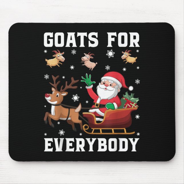 Mousepad Christmas Goats Uni-kids Christmas Goat Funny , Bl (Frente)