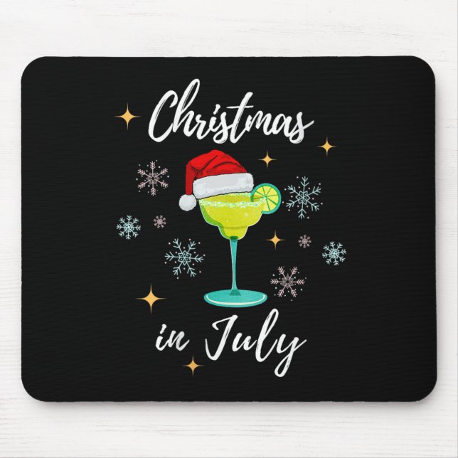 Mousepad Christmas In July Tail Santa Hat Summer Women Men  (Frente)