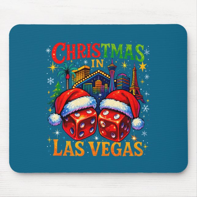 Mousepad Christmas In Las Vegas Funny Holiday Design Long S (Frente)