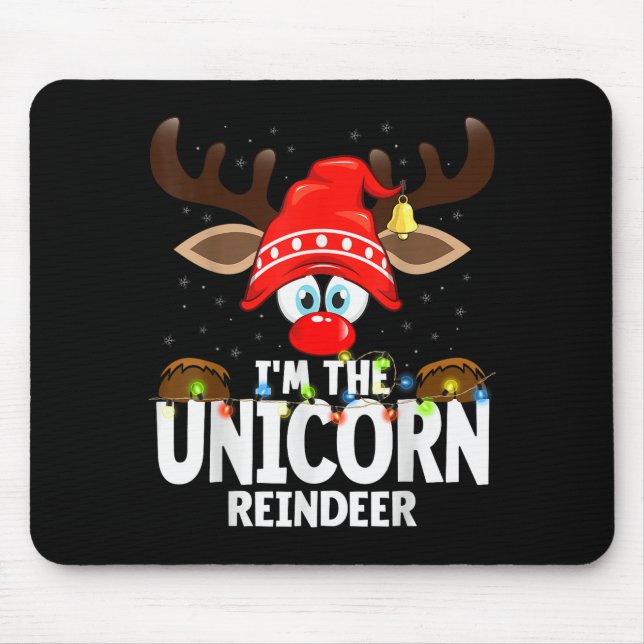 Mousepad Christmas Matching I'm The Unicorn Reindeer  (Frente)