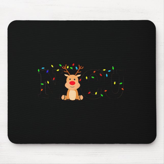 Mousepad Christmas Nicu Nurse Crew Santa Reindeer Love Nurs (Frente)