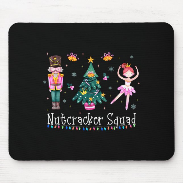 Mousepad Christmas Nutcracker Squad Ballet Dance Women Kids (Frente)