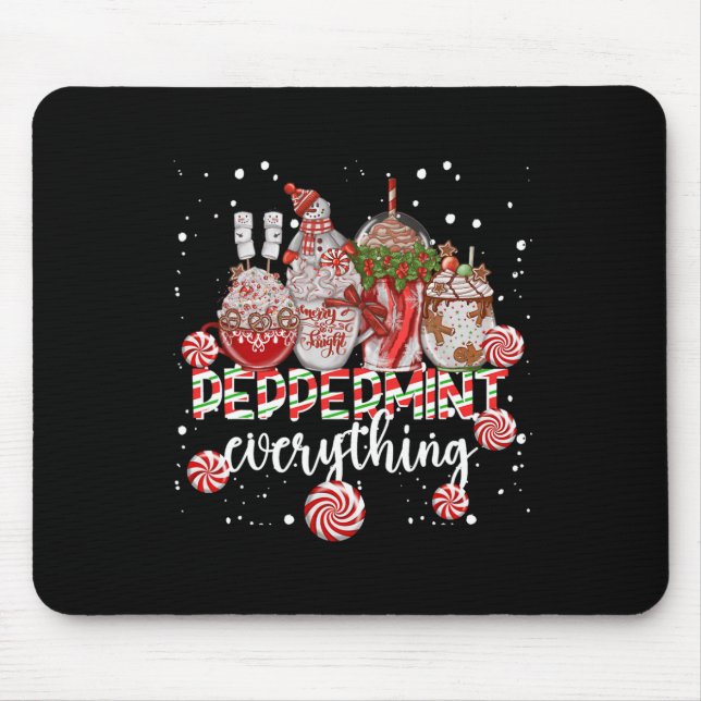 Mousepad Christmas Peppermint Everything Coffee Chocolate M (Frente)
