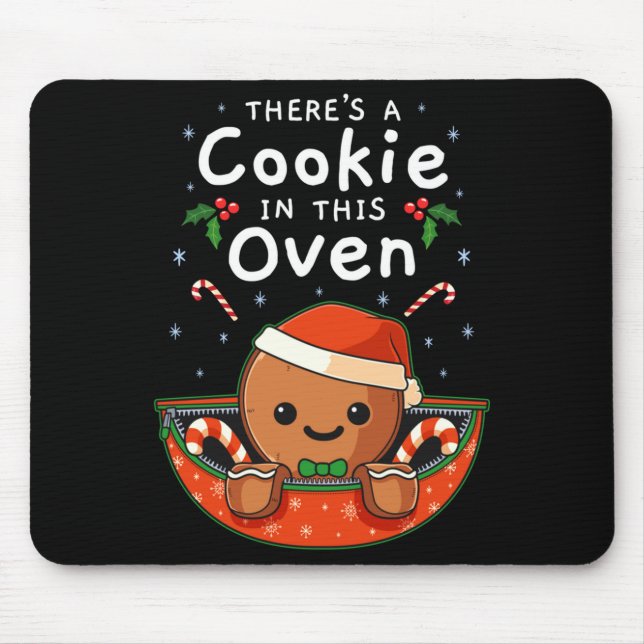 Mousepad Christmas Pregnancy Gingerbread Man Baby Cookie In (Frente)