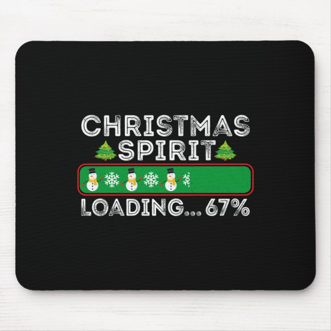 Mousepad Christmas Spirit Loading 67 Six Seven Meme Funny S (Frente)