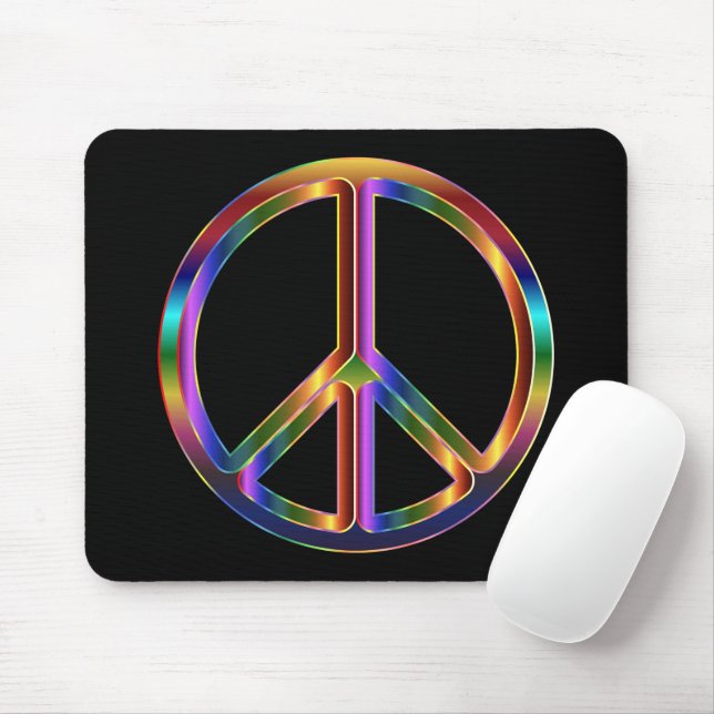 Mousepad Chrome Peace Sign (Com mouse)