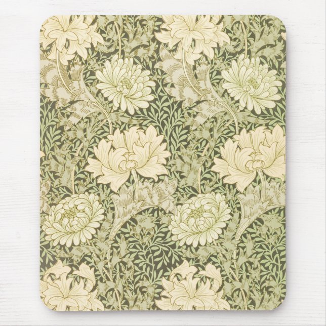 Mousepad Chrysanthemum Flower Pattern (por William Morris) (Frente)