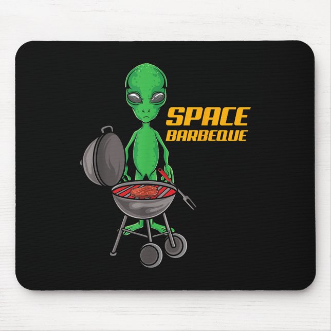 Mousepad Churrasco de chef de Alienígena de chef de churras (Frente)