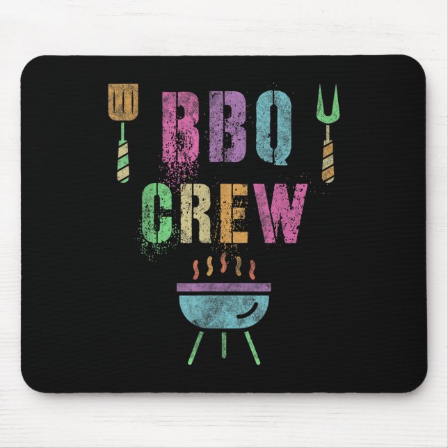 Mousepad Churrasco Engraçado Tripulação Chef Cook Cozinhar  (Frente)