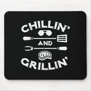 Mousepad Churrasco Relaxando E Grelhando Camiseta De Barbec