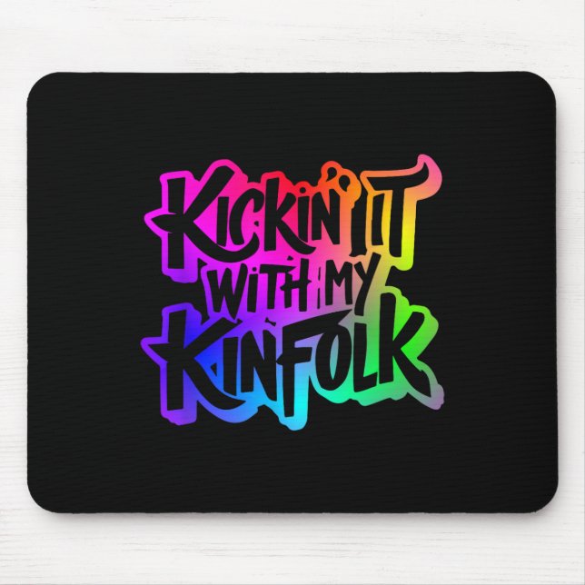 Mousepad Chutar Com Minha Reunião Familiar Engraçada Do Kin (Frente)