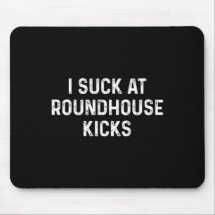 Mousepad Chute Redondo de Kickboxing Muay Thai Engraçado