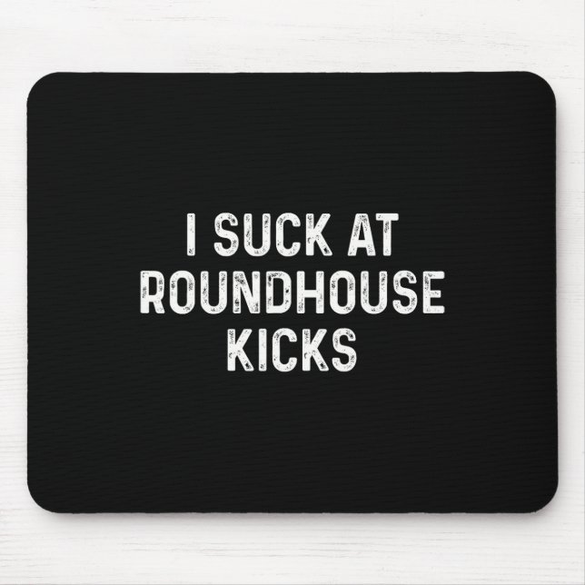 Mousepad Chute Redondo de Kickboxing Muay Thai Engraçado (Frente)