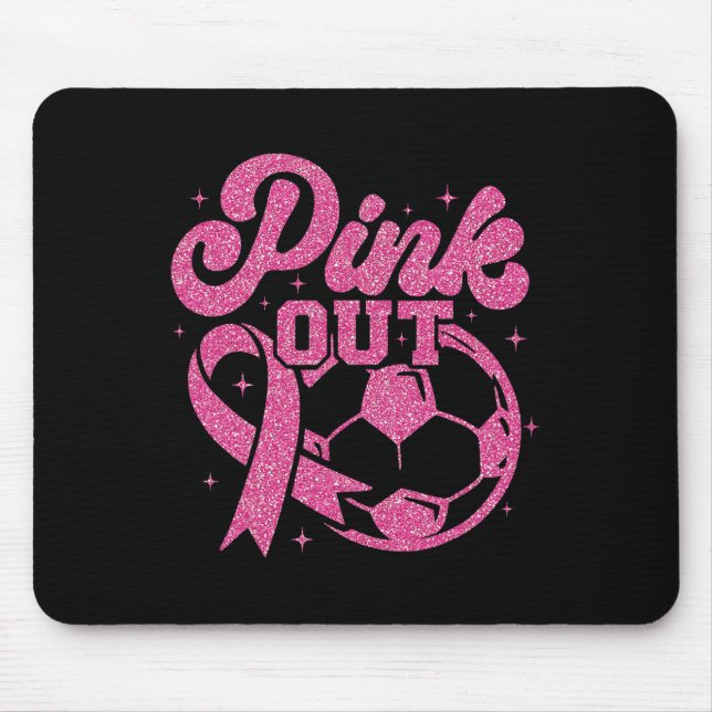 Mousepad Chute Rosa Para Futebol de Cura do Câncer de Mama  (Frente)
