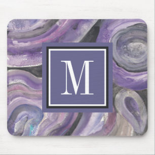 Mousepad Chuva do círculo do monograma